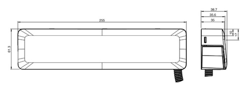 Czujnik bezpieczeństwa do drzwi wahadłowych BIRCHER SolidSense