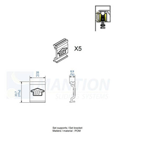 Komplet klipsów do maskownicy MANTION 13008 do systemu SAF-EVOLUTION, POM