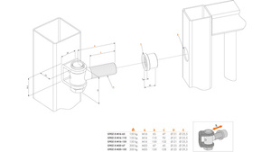 Wandaloodporny zawias 90° Locinox G90Z