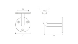 Wspornik poręczy Metal-Bud duży, nierdzewny