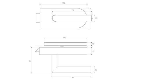 Zestaw okuć do drzwi szklanych Metal-Bud okrągły, bez przebicia