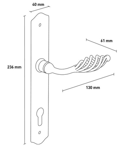 Zewnętrzna klamka bramowa Metal-Bud ROYAL
