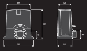 Zestaw do bram przesuwnych BENINCA KBULL8M.S.PM