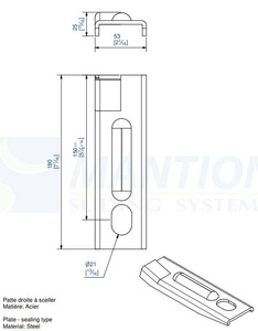 Uchwyt ścienny do wbetonowania MANTION 8572, ocynk