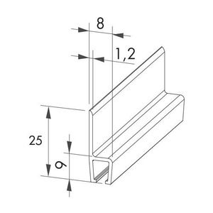 Uszczelka szczotkowa profil ALU H5-35 3000 mm