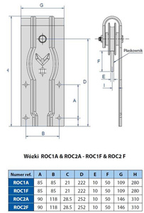 Wózek 2-kołowy MANTION ROC2A, koła nylonowe