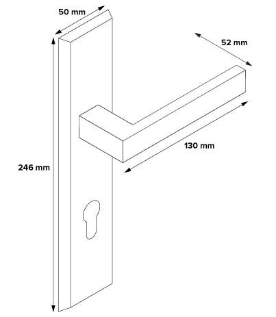 Zewnętrzna klamko-gałka drzwiowa Metal-Bud TOPAZ inox