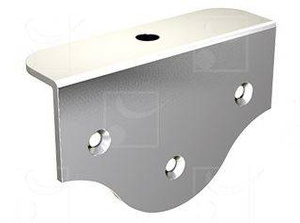 Płytka montażowa kątowa do skrzydeł drewnianych MANTION 0037, ocynk