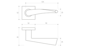 Klamka drzwiowa Metal-Bud ROMA