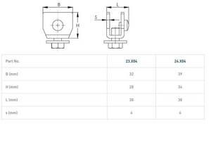 Stoper końcowy szyny NIKO 23.X04, ocynk