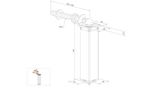 Zawias sprężynowy do furtek ogrodowych Locinox SWING40