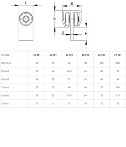 Wózek 2-kołowy NIKO 54.T01, stal nierdzewna AISI 304