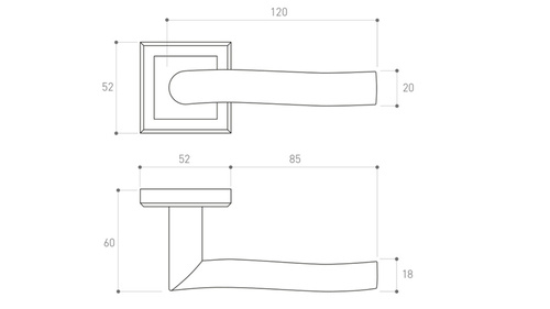 Klamka drzwiowa Metal-Bud PLEJADA