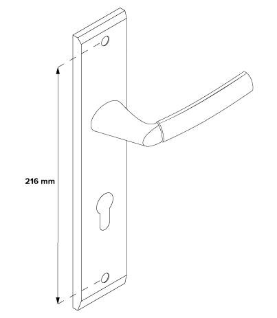 Wewnątrz klatkowy klamko-pochwyt drzwiowy Metal-Bud ZEUS