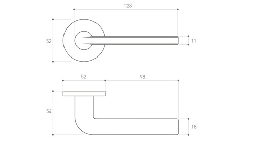 Klamka drzwiowa Metal-Bud BELLA R SLIM