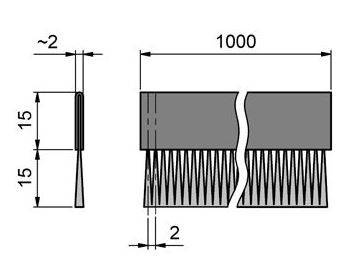 Antyelektrostatyczna uszczelka szczotkowa MINK ABL100005