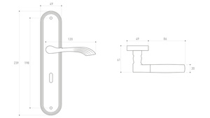 Klamka drzwiowa Metal-Bud ARTEMIDA 90 mm