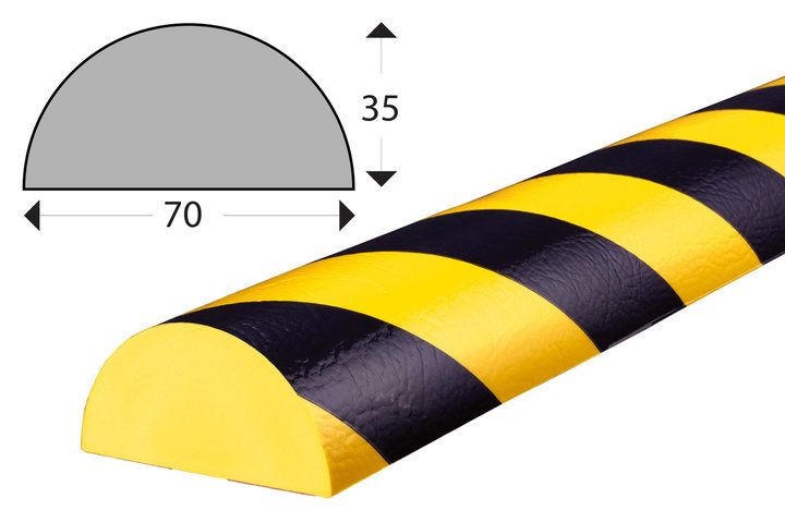 Elastyczny profil ostrzegawczo-ochronny KNUFFI typ C+ (1000 mm)