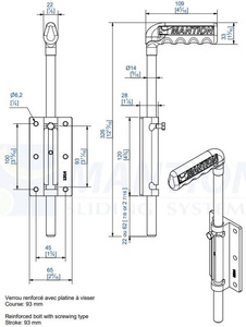 Wzmocniona blokada drzwiowa MANTION 1314