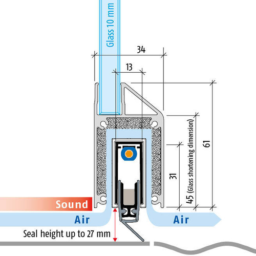 Uszczelka opadająca PLANET KG-MinE-S10