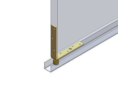 Dolny narożnik do skrzydeł drewnianych NIKO 32.N94, ocynk