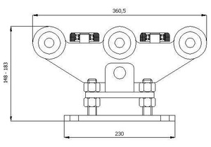 Wózek do bramy WR-8T-80