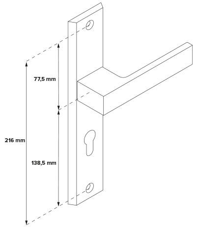 Zewnętrzny klamko-pochwyt drzwiowy Metal-Bud TOTAL inox plus