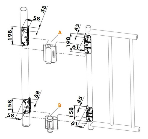Uchwyt montażowy na profile okrągłe Locinox CLB-CARACAL