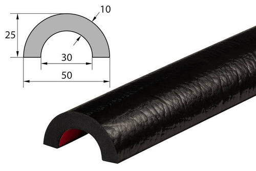 Elastyczny profil ostrzegawczo-ochronny KNUFFI typ R30 (docinany na wymiar)