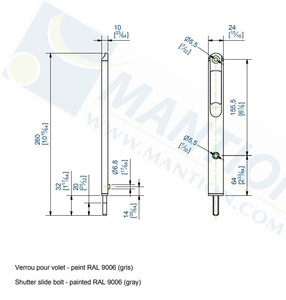 Zatrzask okienny MANTION 1326A