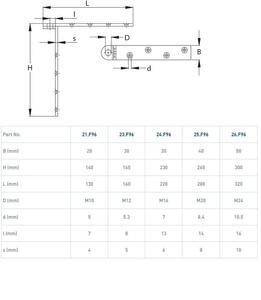 Górny narożnik do skrzydeł drewnianych NIKO 23.F96, ocynk