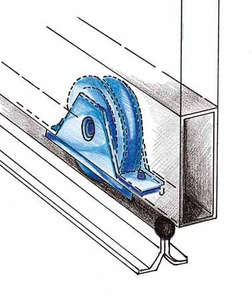 Koło jezdne 2-łożyskowe profil V z podporą wewnętrzną