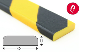 Elastyczny magnetyczny profil ostrzegawczo-ochronny KNUFFI typ F (1000 mm)