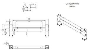 Elastyczna osłona regałów d-flexx Golf podwójna, długa