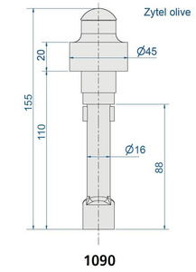 Prowadnik dolny do wbetonowania MANTION 1090, ocynk