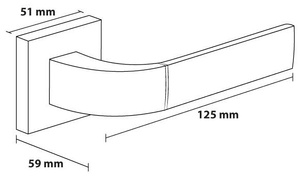 Klamka drzwiowa Metal-Bud FOKS K