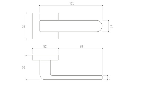 Klamka drzwiowa Metal-Bud RIO K