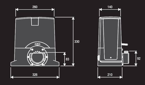 Napęd do bram przesuwnych BENINCA BULL424ESA.S
