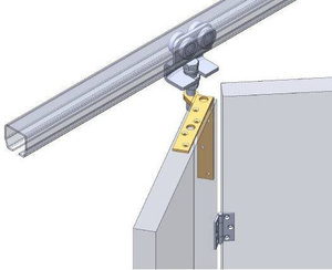 Górny narożnik do skrzydeł drewnianych NIKO 24.F97, ocynk