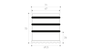 Odbojnik wolnostojący Metal-Bud, wysoki
