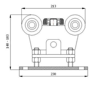 Wózek do bramy WR-5M-80