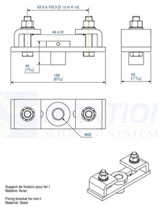 Uchwyt sufitowy mocowany do dwuteownika MANTION 8577, ocynk