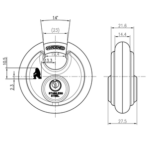 Kłódka okrągła YETI KF70Y
