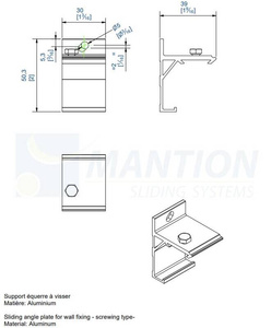 Uchwyt ścienny MANTION SAF-EVOLUTION 13013, aluminium