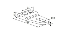Łapa zawiasowa Locinox GRIP12 pod zawias GBMU4D12