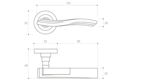 Klamka drzwiowa Metal-Bud CHIARA