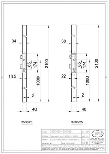Komplet okuć do bramy przesuwnej IBFM typ 3500 (3500025K)