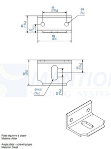Kątownik montażowy MANTION 9033, ocynk