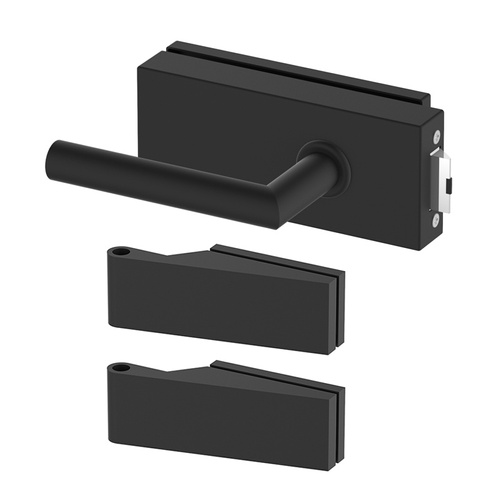 Zestaw okuć do drzwi szklanych Metal-Bud kwadratowy, bez przebicia