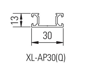 Profil montażowy do krawędzi bezpieczeństwa BIRCHER XL-AP30Q (412005), QuickMount